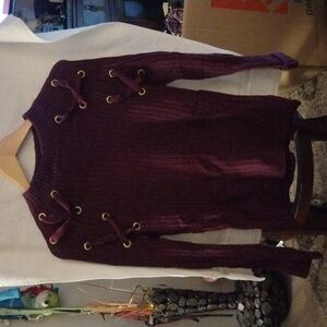 Plum knitted sweater